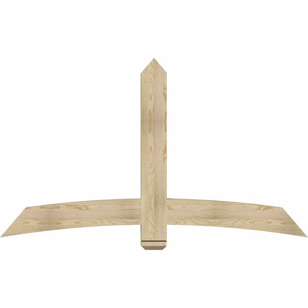 Ekena Millwork Bellingham Rough Sawn Timber Gable Bracket, Douglas Fir, 72"W x 42"H x 4"D x 6"F, 14/12 Pitch GBW072X42X0406BEL00RDF - main